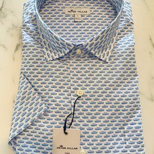 Men's Peter Millar Short Sleeve Shirt Large